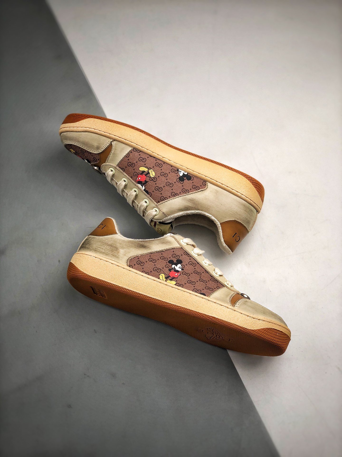 Gucci Ace Embroidered Low-Top Sneaker Dark Brown/Brown 3