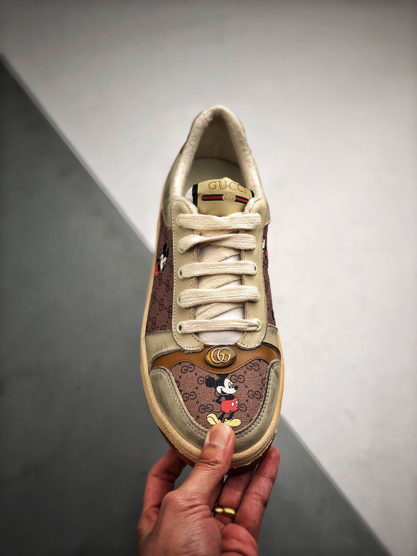 Gucci Ace Embroidered Low-Top Sneaker Dark Brown/Brown 5