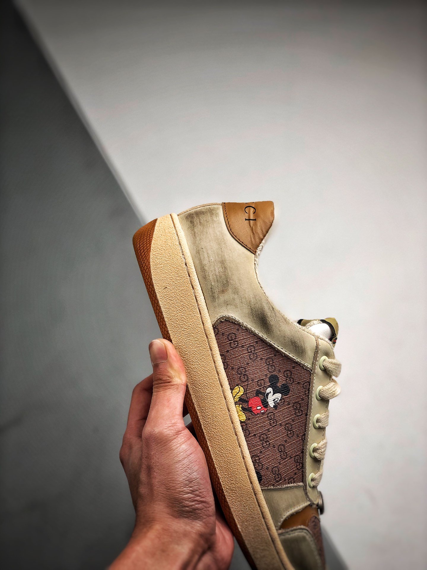 Gucci Ace Embroidered Low-Top Sneaker Dark Brown/Brown 15