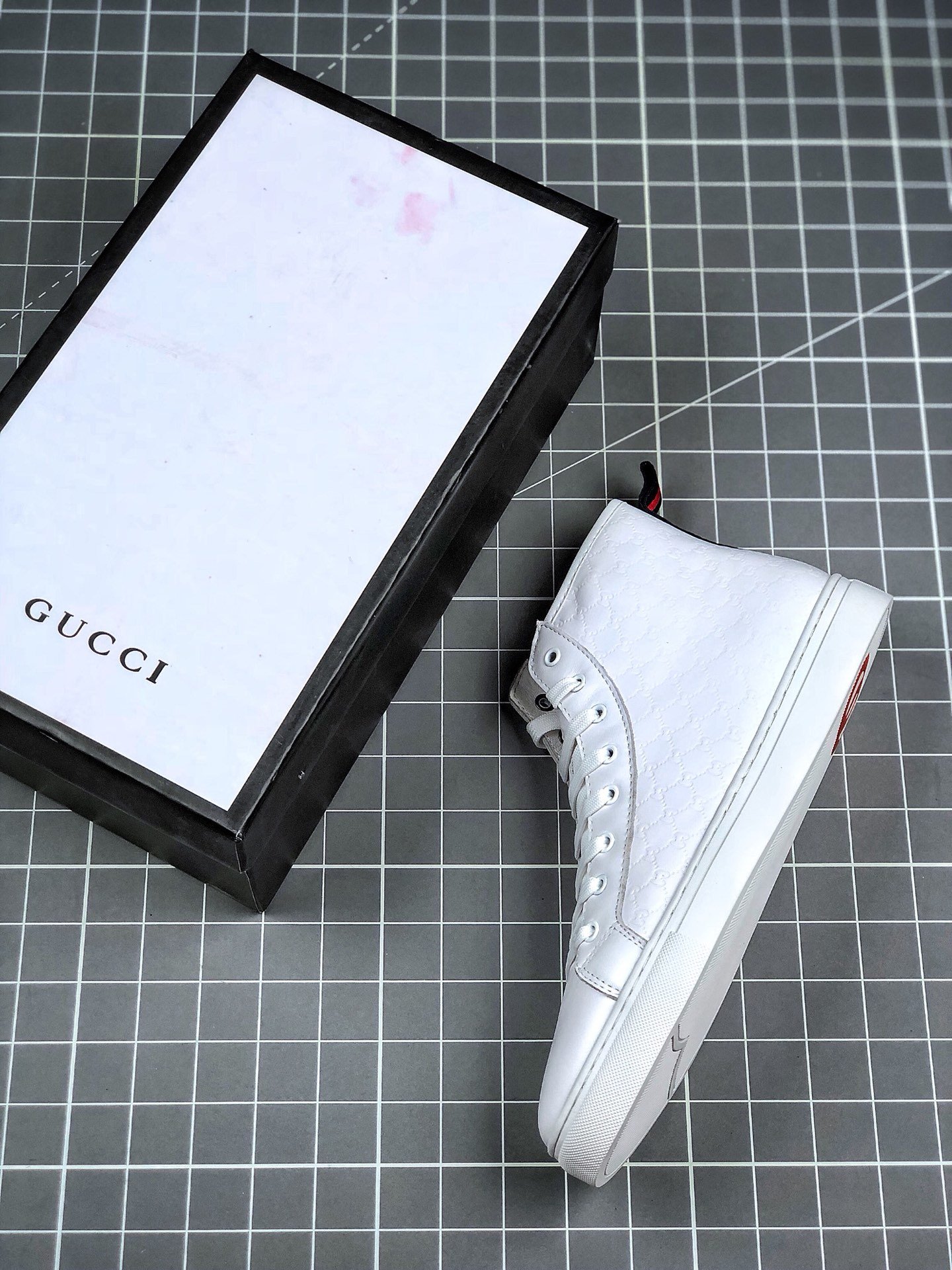 Gucci High Shoes White/White/White 9