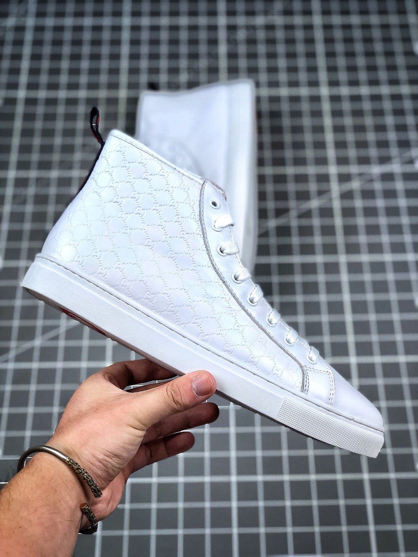 Gucci High Shoes White/White/White 17