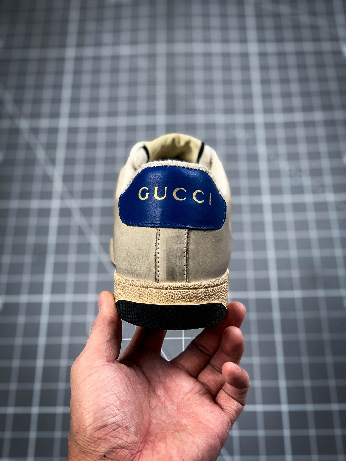 Gucci Screener Sneaker Beige/Red/Blue-Orange 15