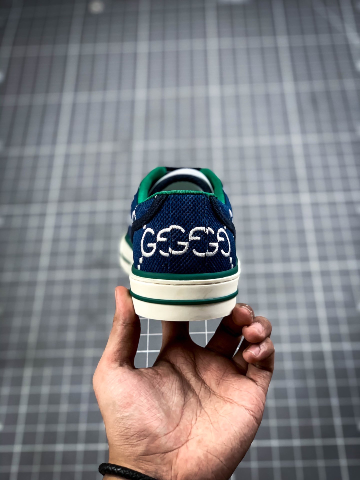 Gucci Tennis 1977 Print Sneaker Navy Blue/Green/Red 15