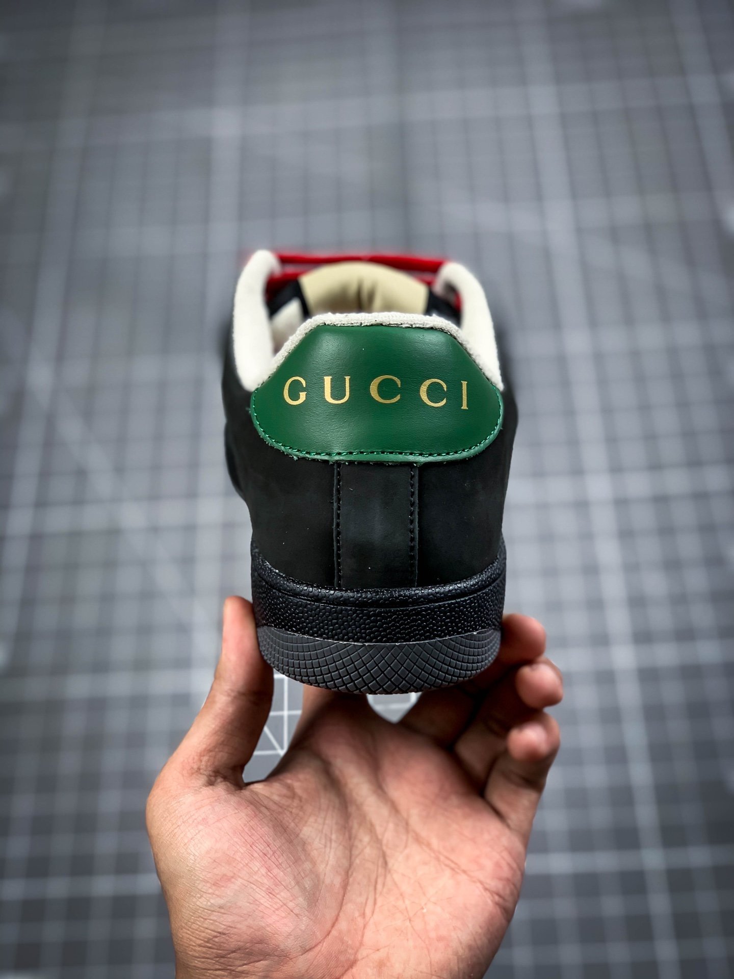 Gucci Low Shoes Black/Green/Red-White 3