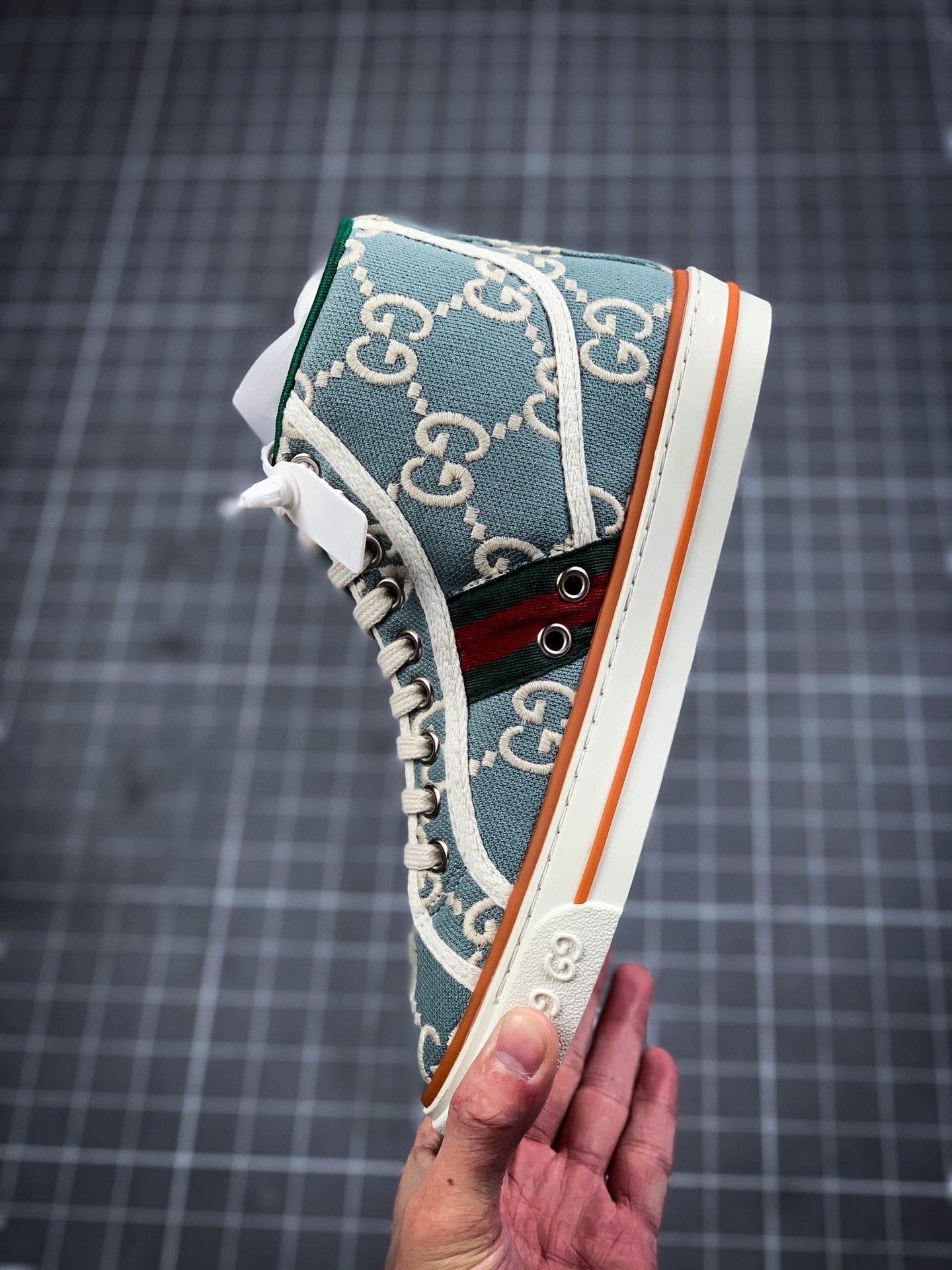 Gucci Tennis 1977 Print Sneaker Blue/Green/Red 11