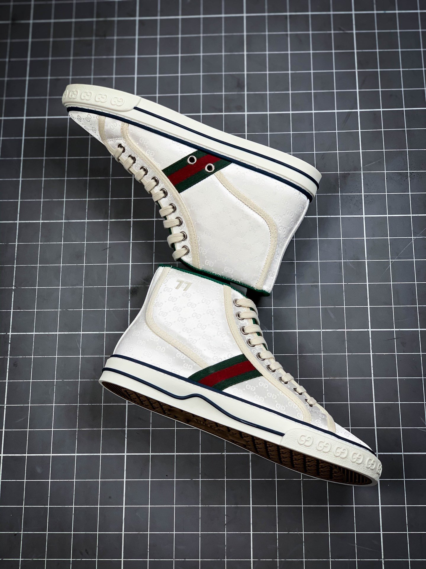 Gucci Tennis 1977 Print Sneaker White/Green/Red 11