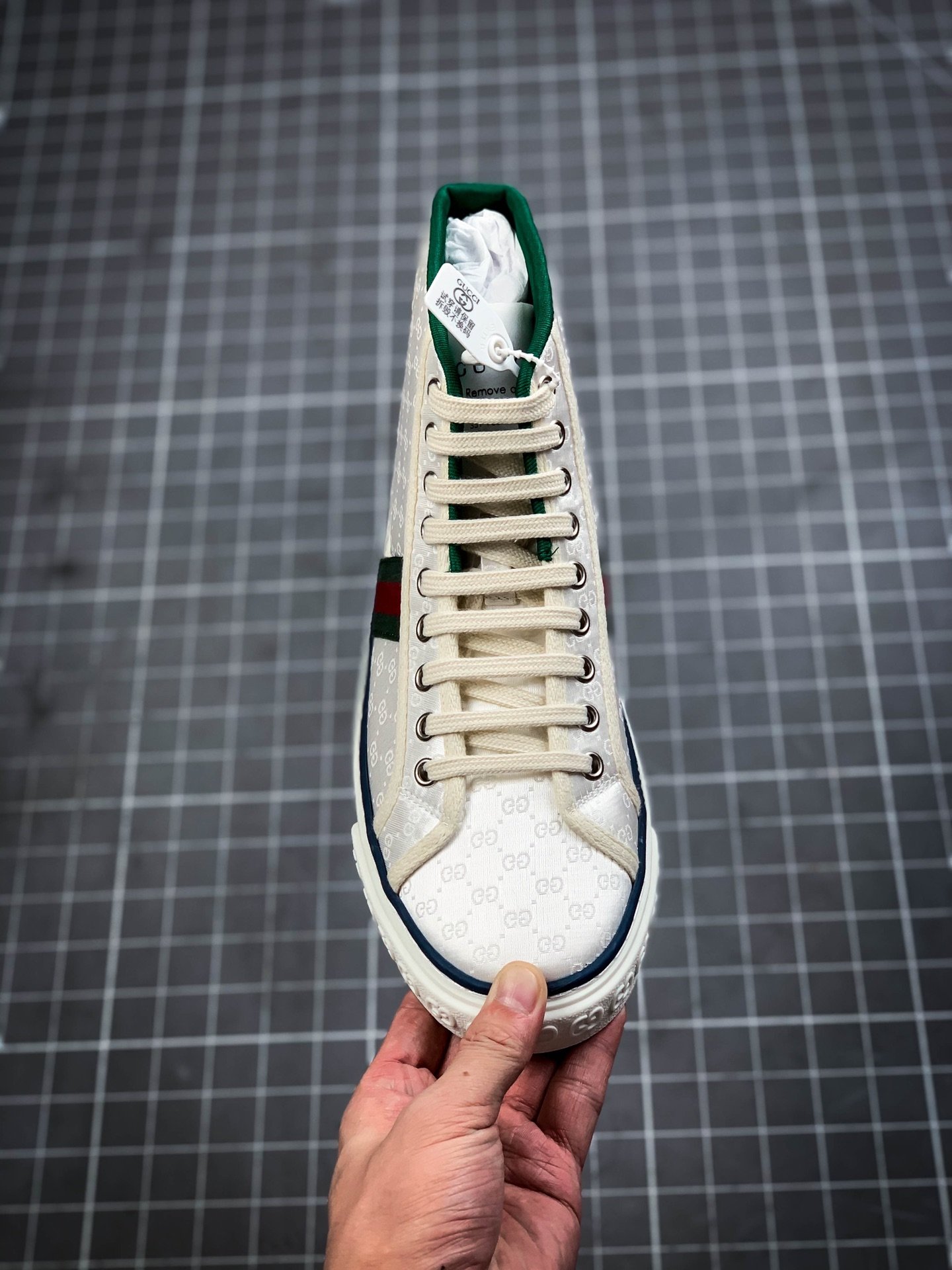 Gucci Tennis 1977 Print Sneaker White/Green/Red 13