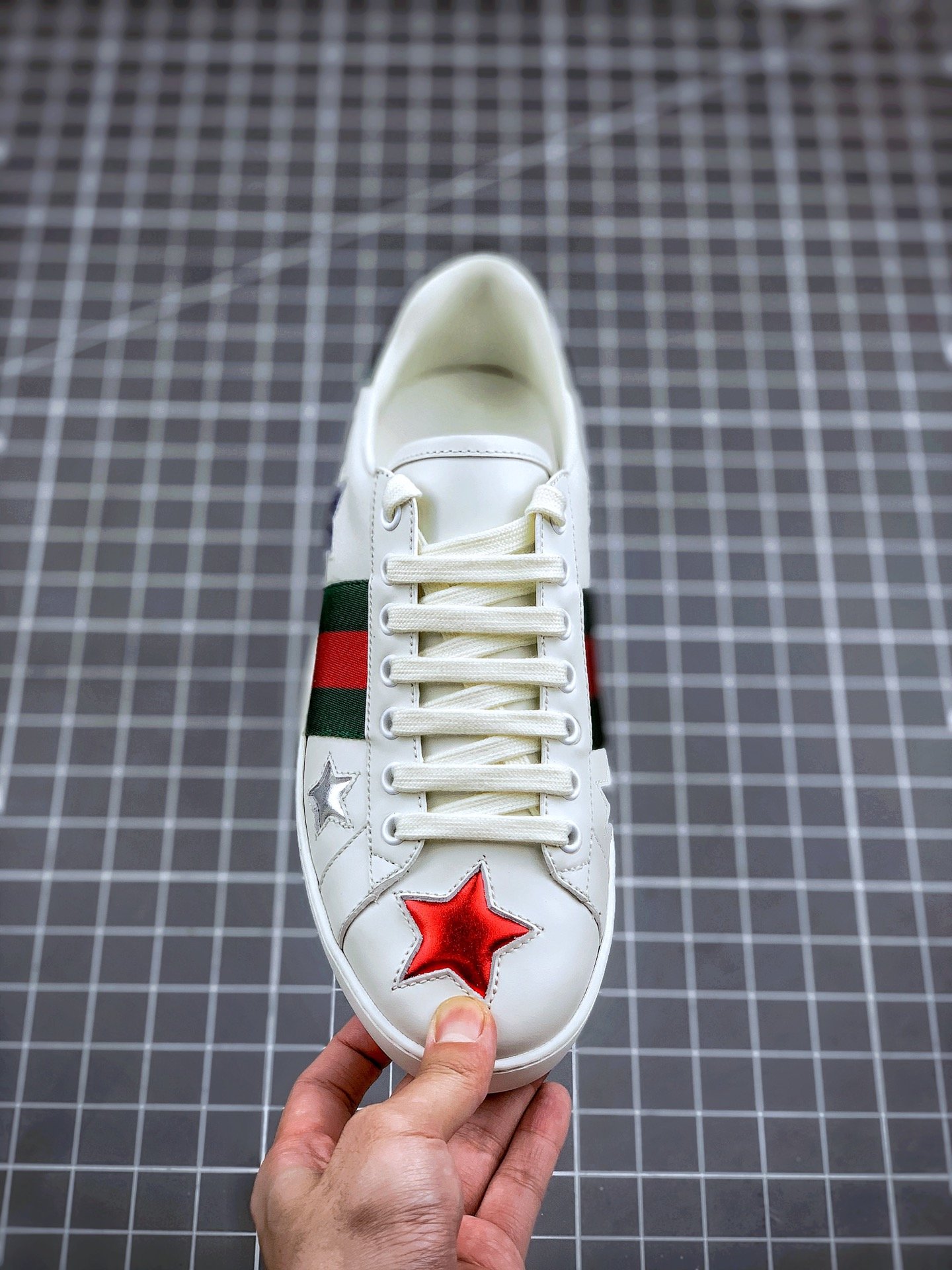 Gucci Ace Embroidered Low-Top Sneaker White/Multi-Color 5