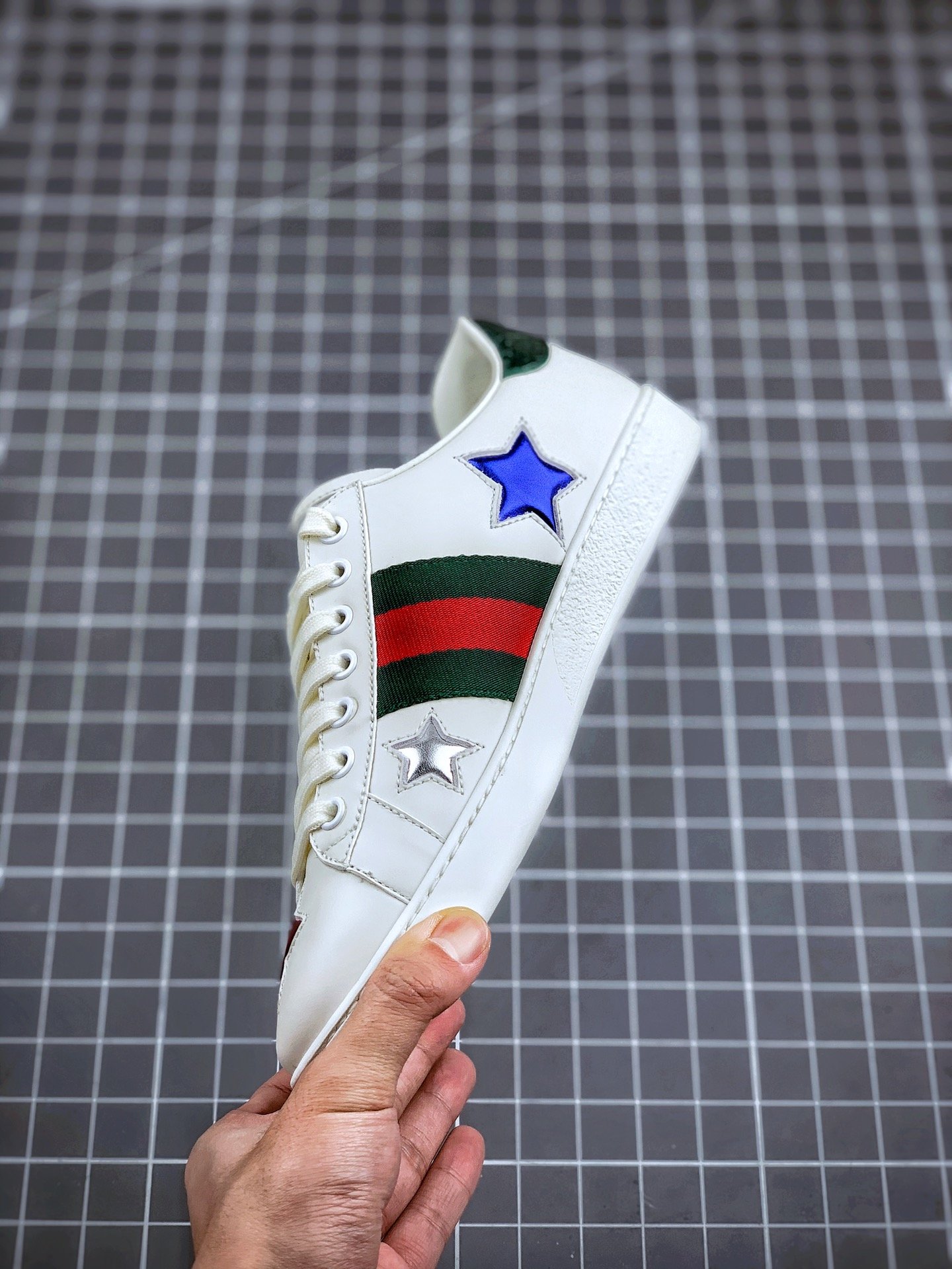 Gucci Ace Embroidered Low-Top Sneaker White/Multi-Color 7