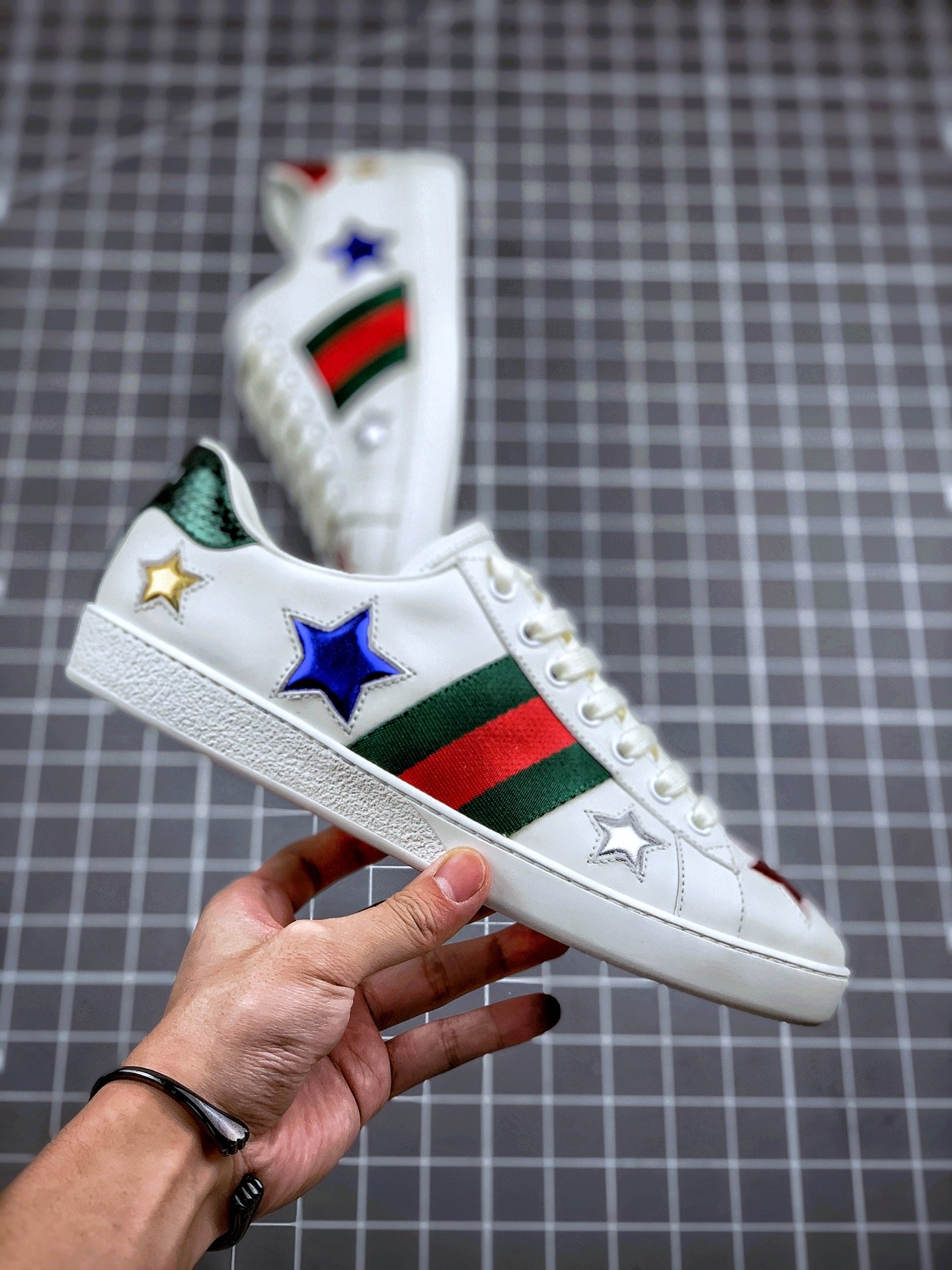 Gucci Ace Embroidered Low-Top Sneaker White/Multi-Color 9