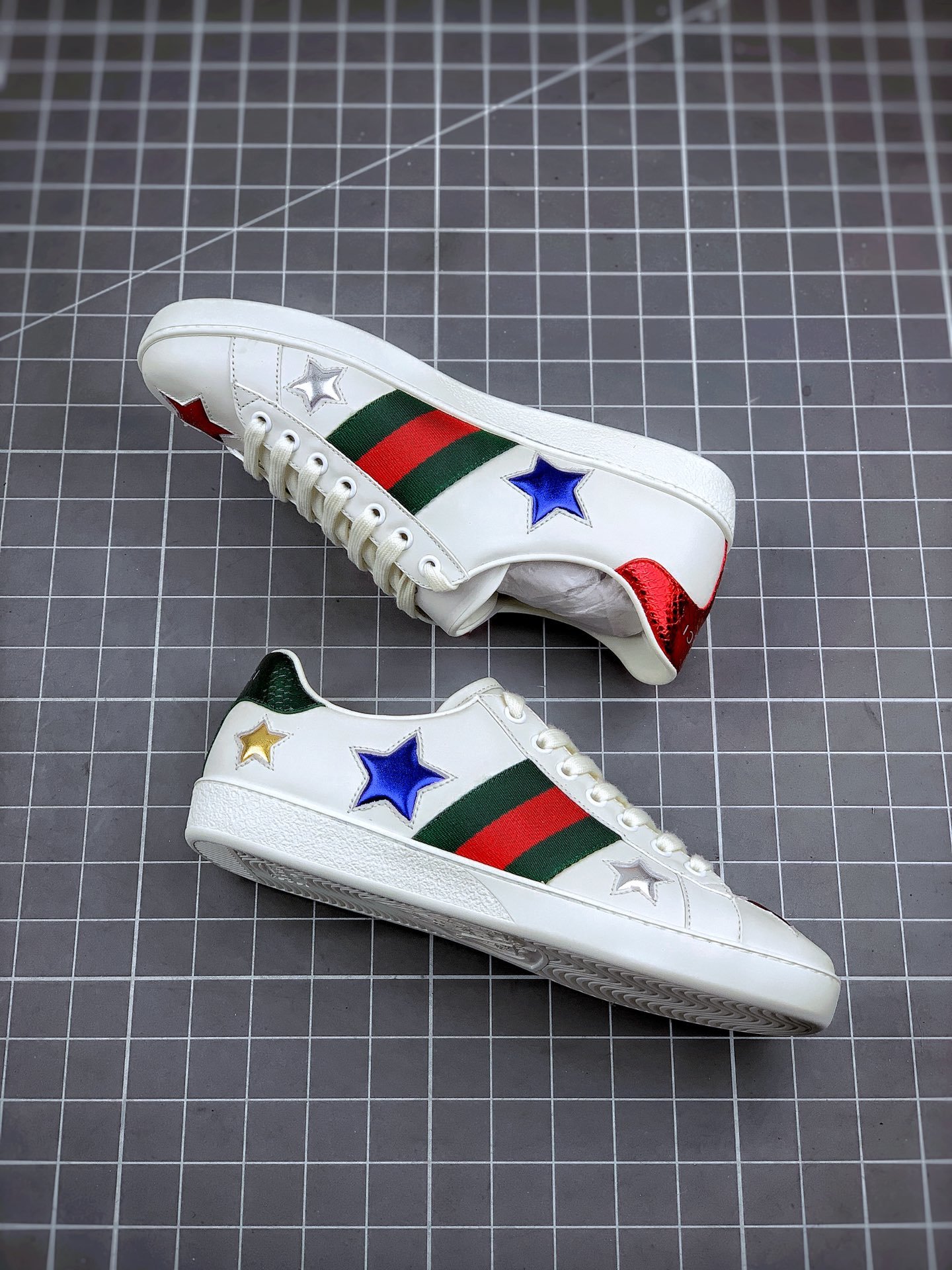 Gucci Ace Embroidered Low-Top Sneaker White/Multi-Color 13