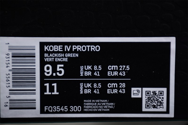 Kobe 4 Proto Black/Green 25