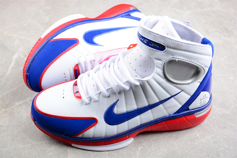 Air Zoom Huarache 2K4 White/Game Royal-Sport Red-Metallic Silver 3