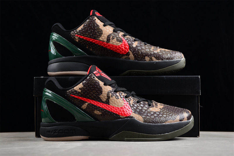 Zoom Kobe 6 Protro Black/Red/Green/Brown 25