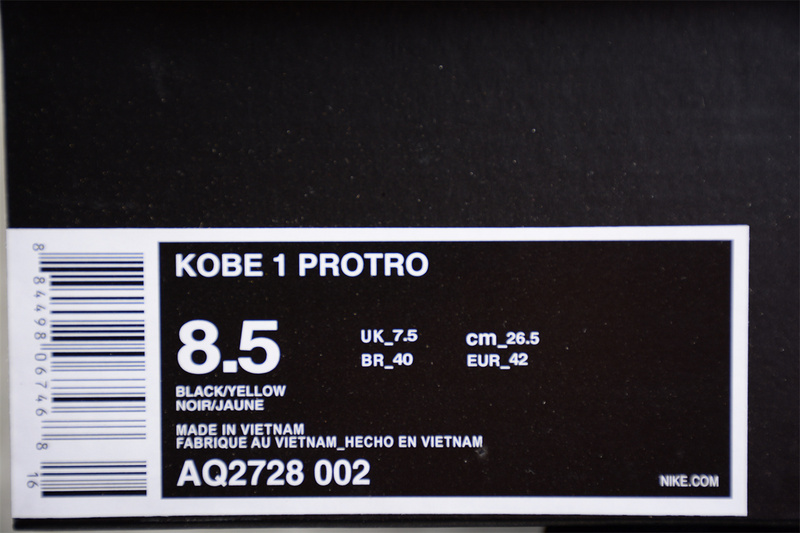 Kobe1 Protro Black/Gold 9