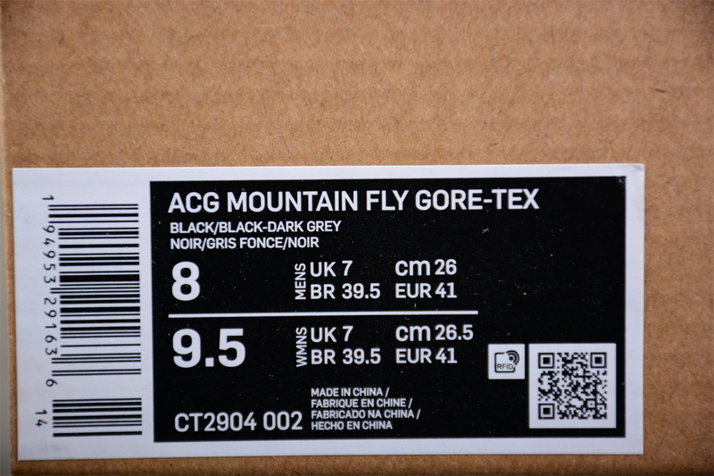 Acg Mountain Fly Gore-Tex Black/Dark Grey-Black 7