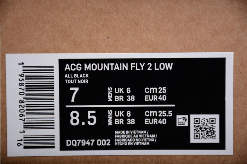 Acg Mountain Fly 2 Low Black/Black/Black 25