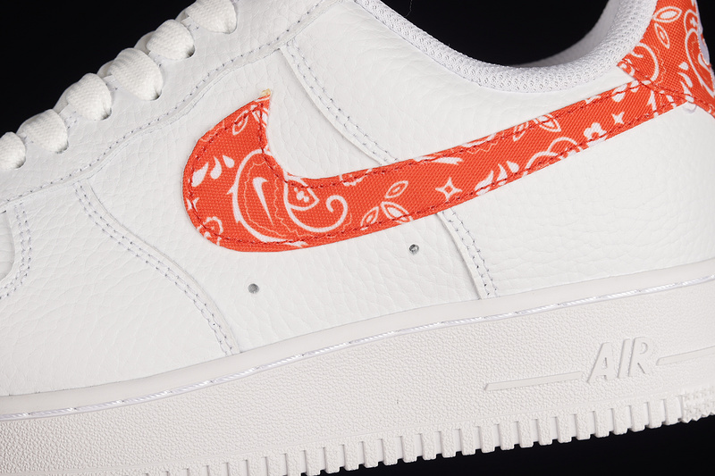 Air Force 1 Low Orange Paisley White/Rush Orange-White 9