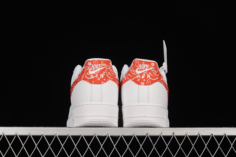 Air Force 1 Low Orange Paisley White/Rush Orange-White 17