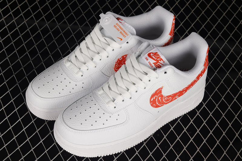 Air Force 1 Low Orange Paisley White/Rush Orange-White 19