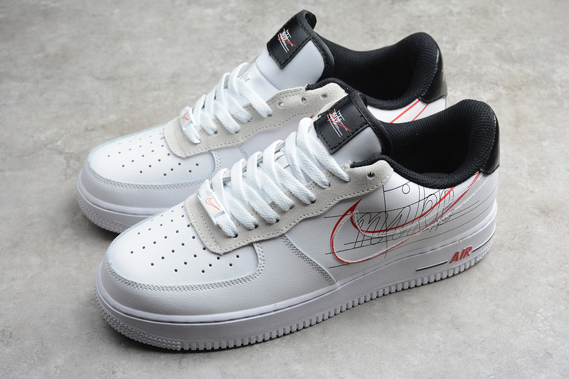 Air Force 1 Low Script Swoosh Pack White/Black/Red 21