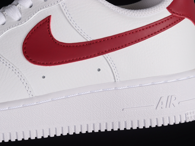 Nike Air Force 1 '07 White/Noble Red/White/White 9