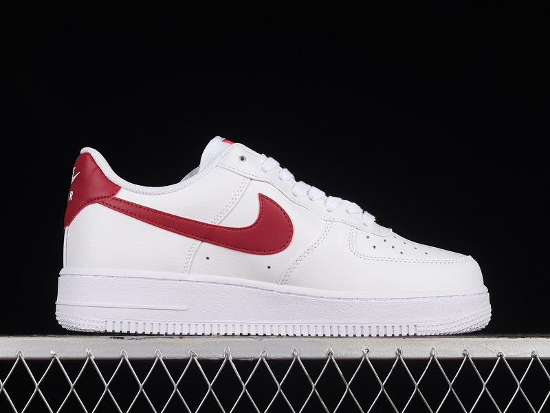 Nike Air Force 1 '07 White/Noble Red/White/White 25