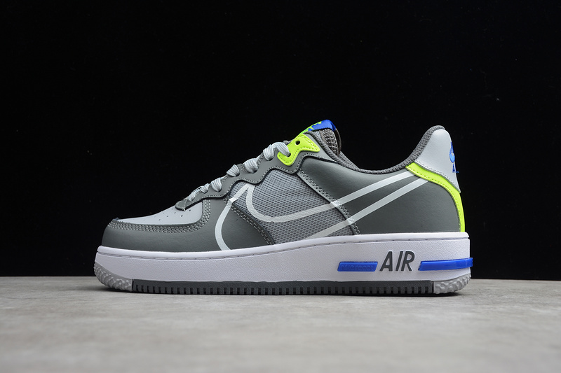 Air Force 1 React Wolf Grey/White-Smoke Grey-Dark Grey 7