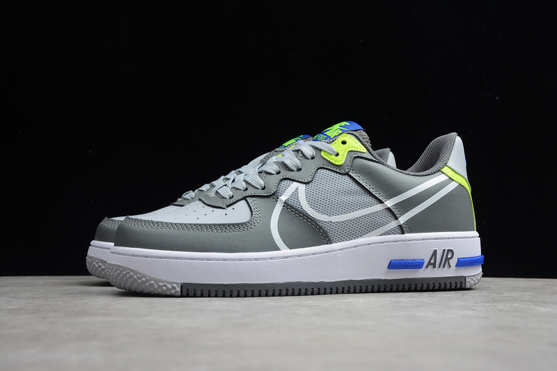 Air Force 1 React Wolf Grey/White-Smoke Grey-Dark Grey 27