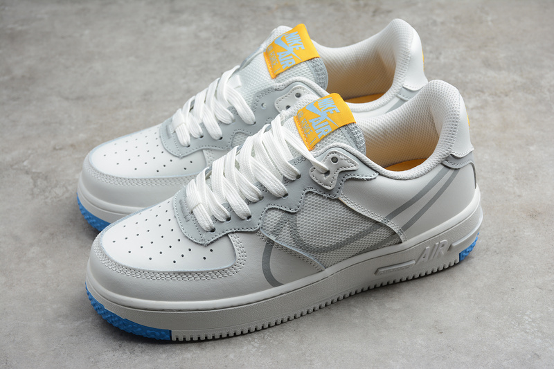 Air Force 1 White/Light Smoke Grey-University Gold 5