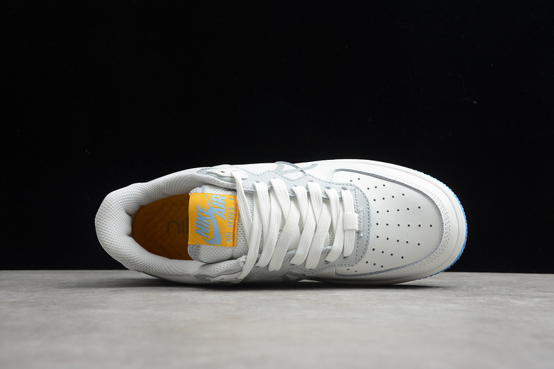 Air Force 1 White/Light Smoke Grey-University Gold 15