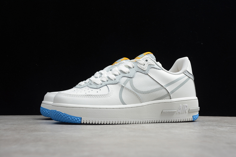 Air Force 1 White/Light Smoke Grey-University Gold 21