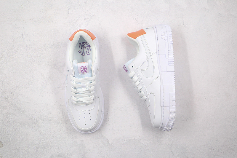 Air Force 1 Low Pixel Se White/White/Orange 5