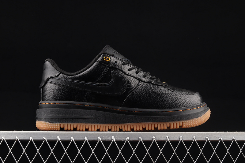 Air Force 1 Luxe Black Gum Black/Black/Bucktan/Gum Yellow 15