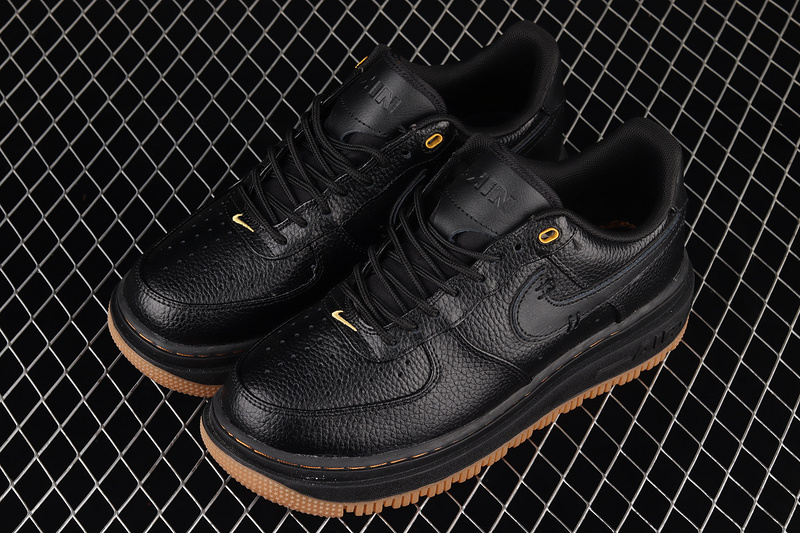 Air Force 1 Luxe Black Gum Black/Black/Bucktan/Gum Yellow 25