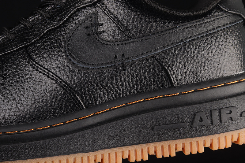 Air Force 1 Luxe Black Gum Black/Black/Bucktan/Gum Yellow 27