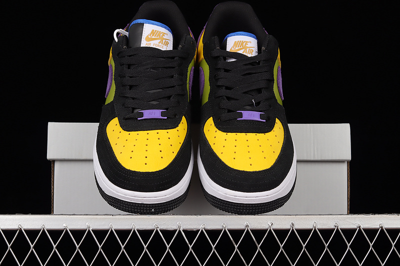 Nike Air Force 1 '07 Low Black/Yellow/Purple/Green 11