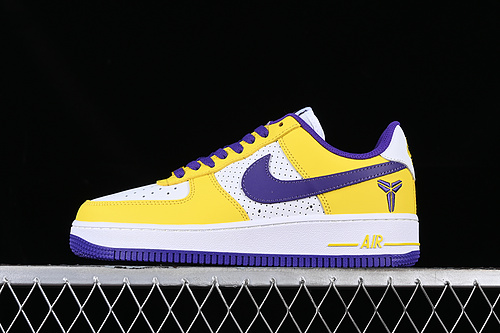 Kobe Nike Air Force 1 '07 Low White/Yellow/Purple 15