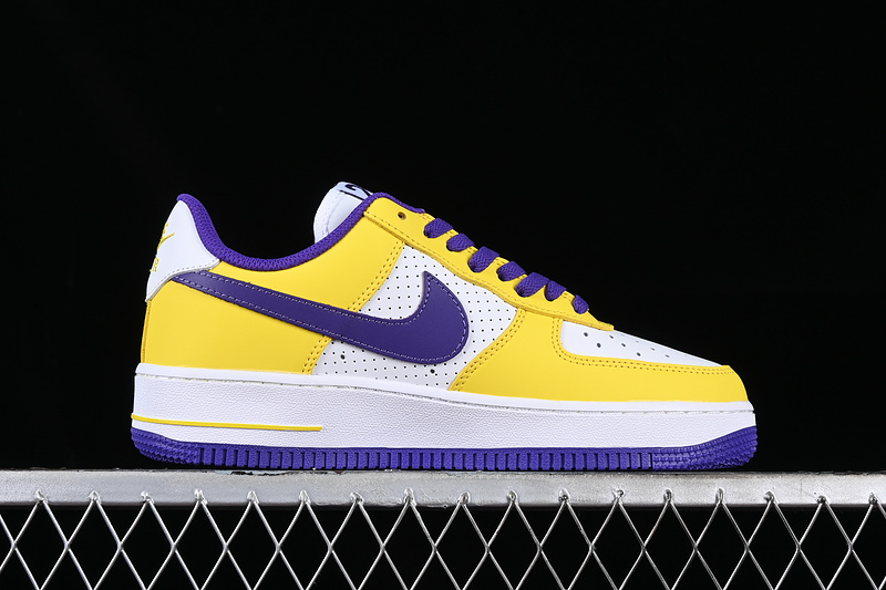 Kobe Nike Air Force 1 '07 Low White/Yellow/Purple 23