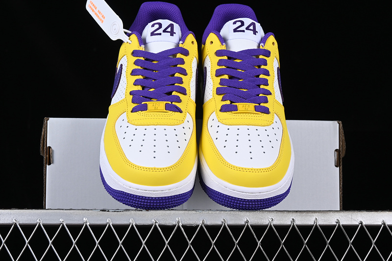 Kobe Nike Air Force 1 '07 Low White/Yellow/Purple 29