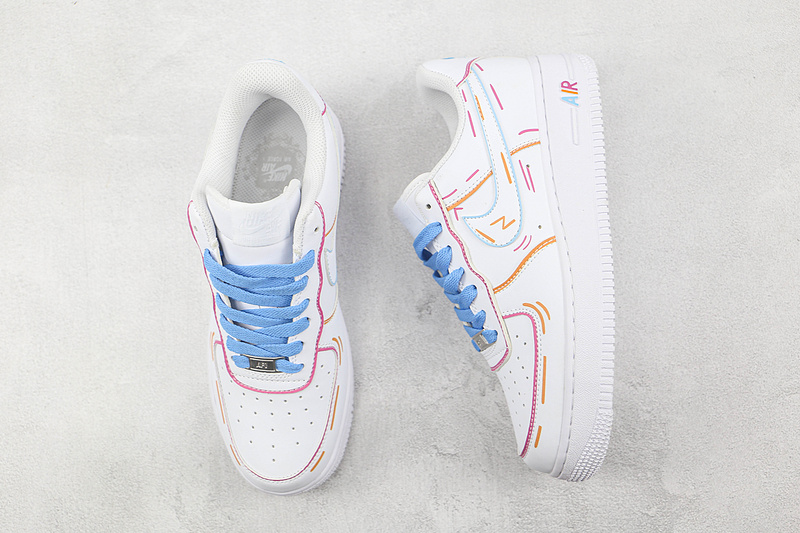 Nike Air Force 1 '07 Low White/Orange/Purple 3