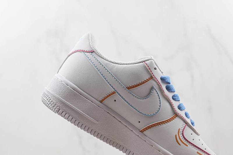 Nike Air Force 1 '07 Low White/Orange/Purple 5