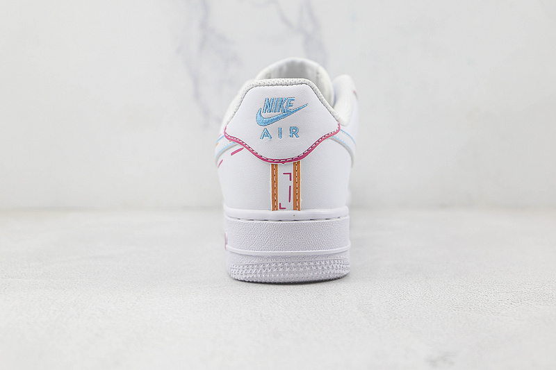 Nike Air Force 1 '07 Low White/Orange/Purple 9