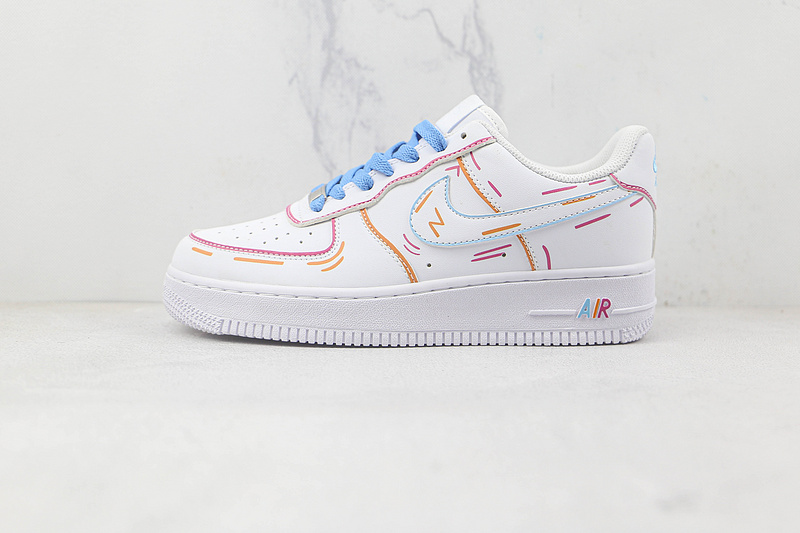 Nike Air Force 1 '07 Low White/Orange/Purple 11