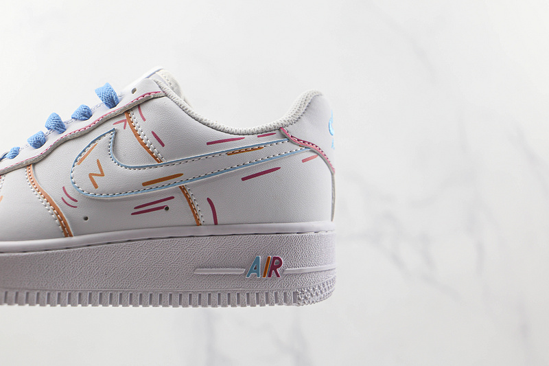 Nike Air Force 1 '07 Low White/Orange/Purple 15