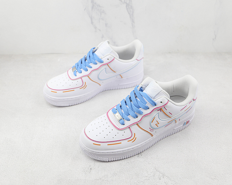 Nike Air Force 1 '07 Low White/Orange/Purple 17