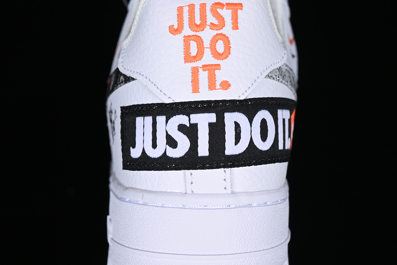 Nike Air Force 1 '07 Low Just Do It White/Black/Orange 15