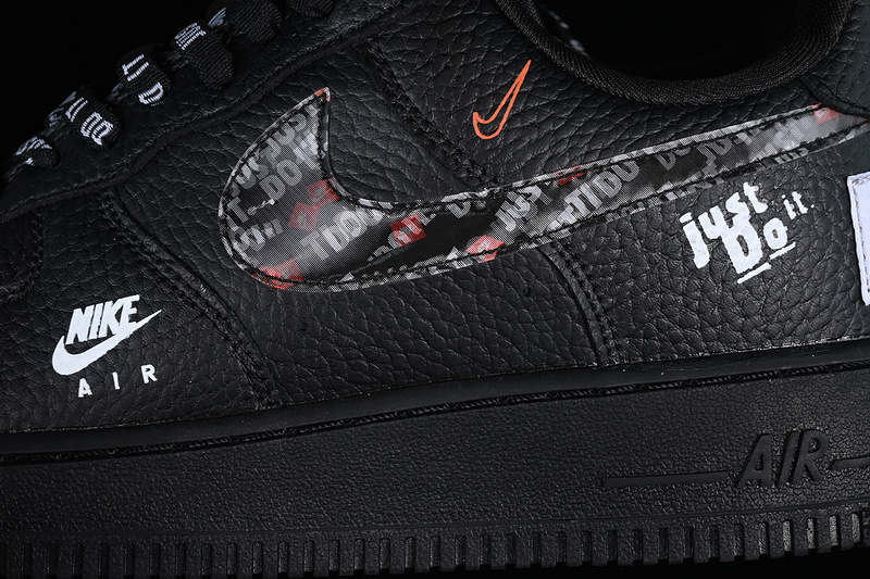 Nike Air Force 1 '07 Low Just Do It Black/White/Orange 3