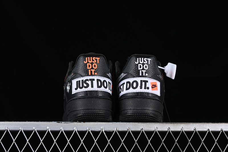 Nike Air Force 1 '07 Low Just Do It Black/White/Orange 9