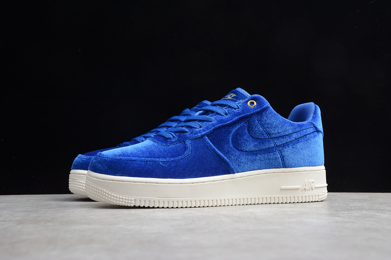 Air Force 1 Low Premium 3 Velour Blue Void/Sail-Metallic Gold 5